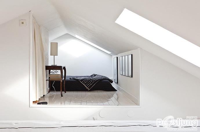 Bright Two Story Attic in Stockholm