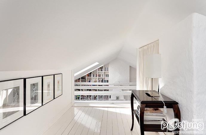 Bright Two Story Attic in Stockholm