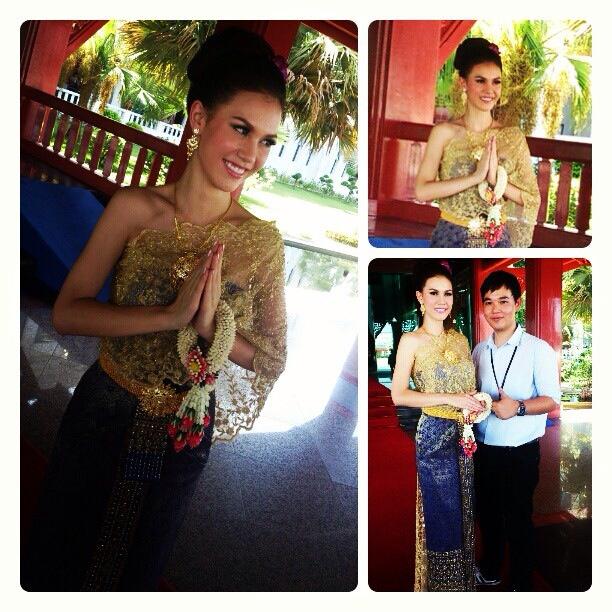 น้องนาตาลี มิสไทยแลนด์เวิลด์ 2013 ถ่ายทำ VTR ในการประกวดมิสเวิลด์