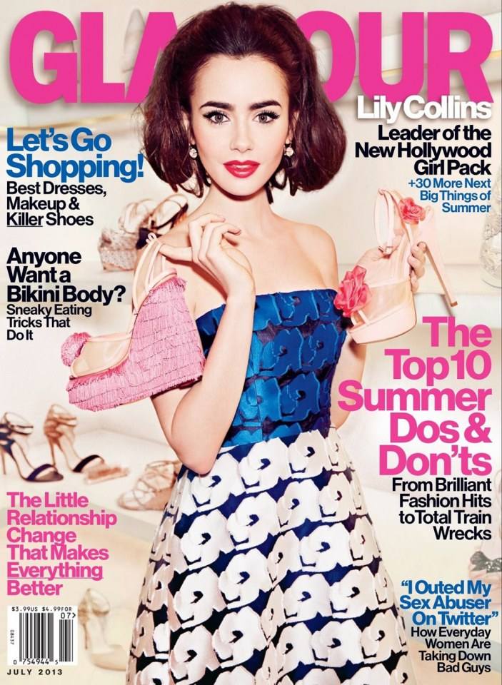 Lily Collins @ Glamour USA July 2013