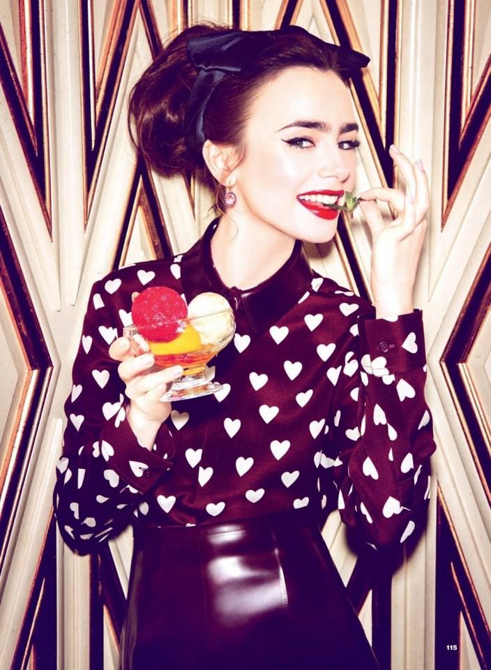 Lily Collins @ Glamour USA July 2013