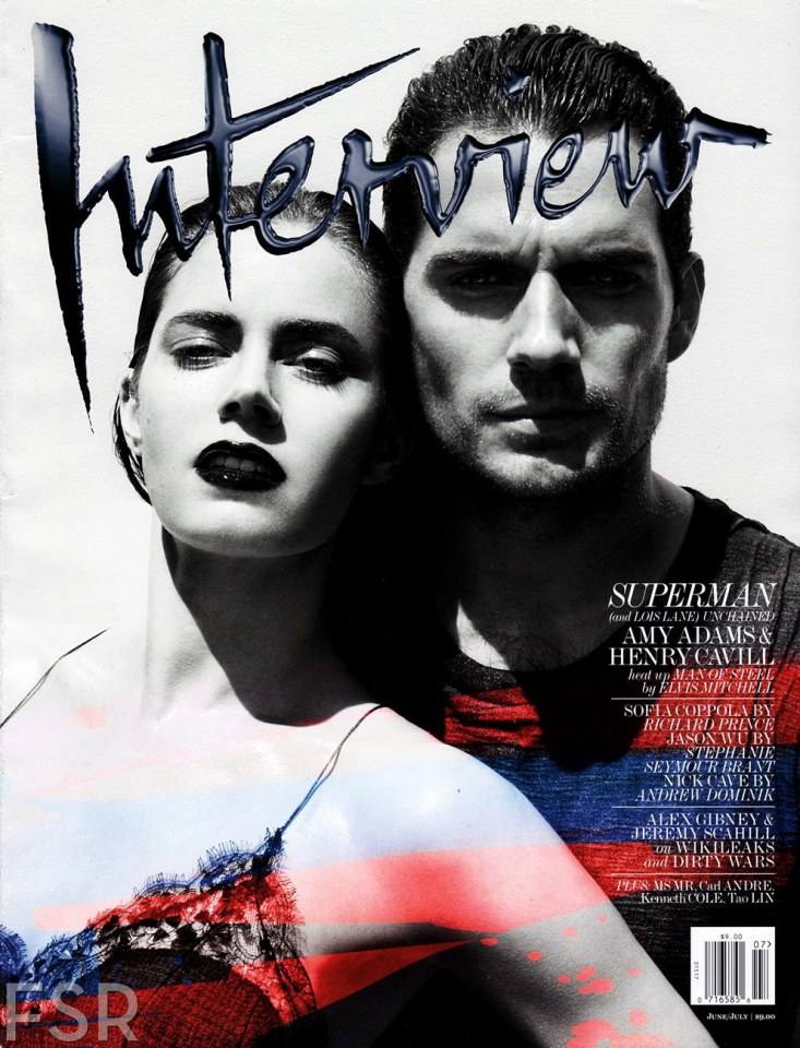 Henry Cavill & Amy Adams @ Interview Magazine July 2013