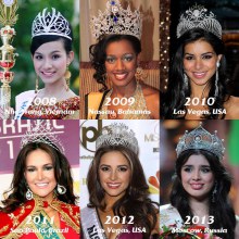 ตัวแทนเจ้าภาพในการประกวด Miss Universe 2008 - 2013