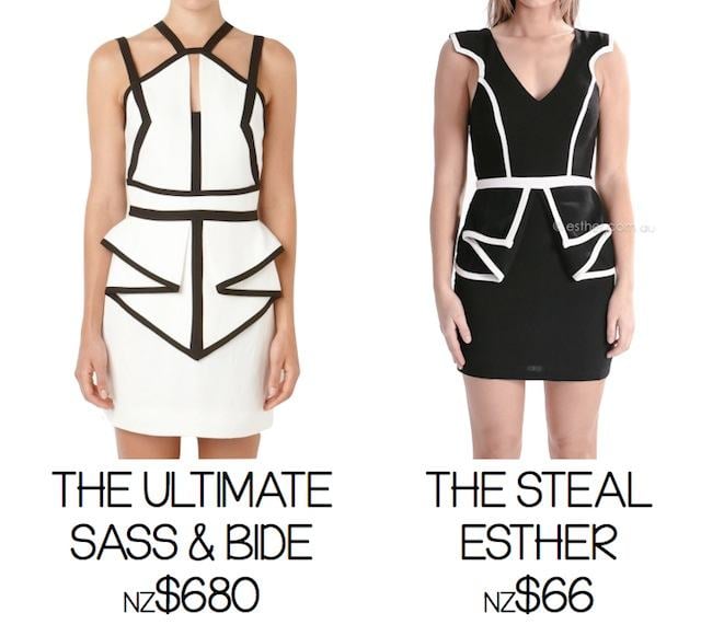 ชมพู่ in Sass bide dress purchasing black trim