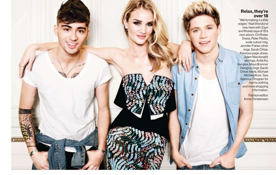 One Direction & Rosie Huntington-Whiteley @ Glamour USA August 2013