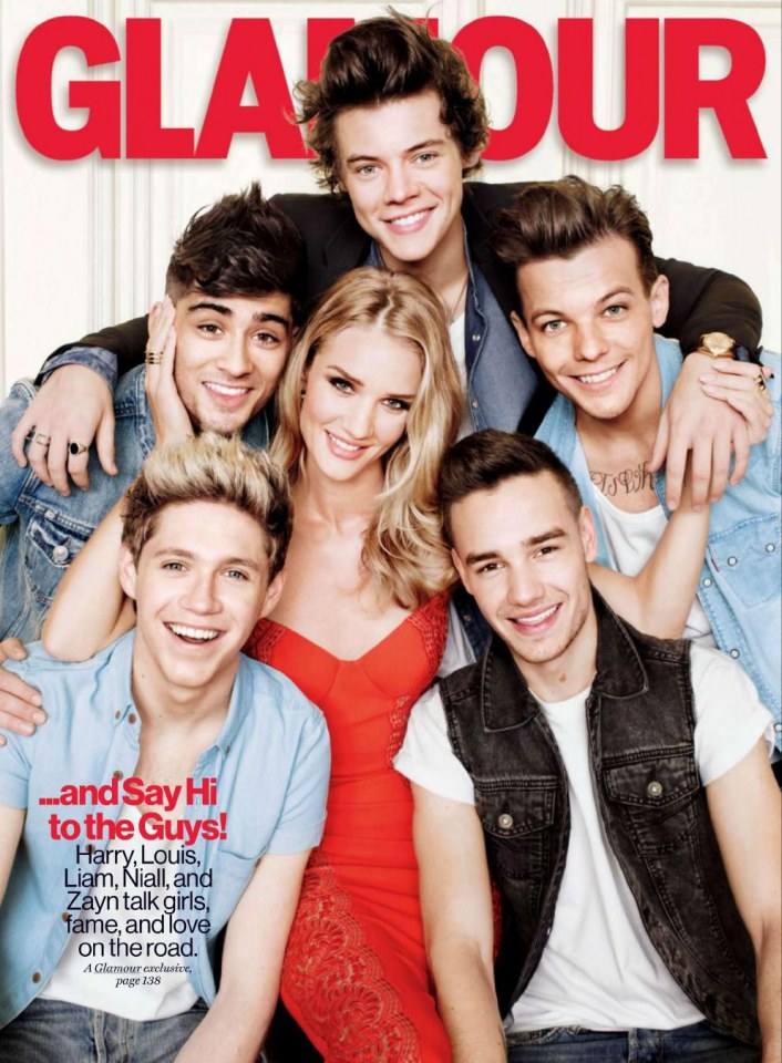 One Direction & Rosie Huntington-Whiteley @ Glamour USA August 2013