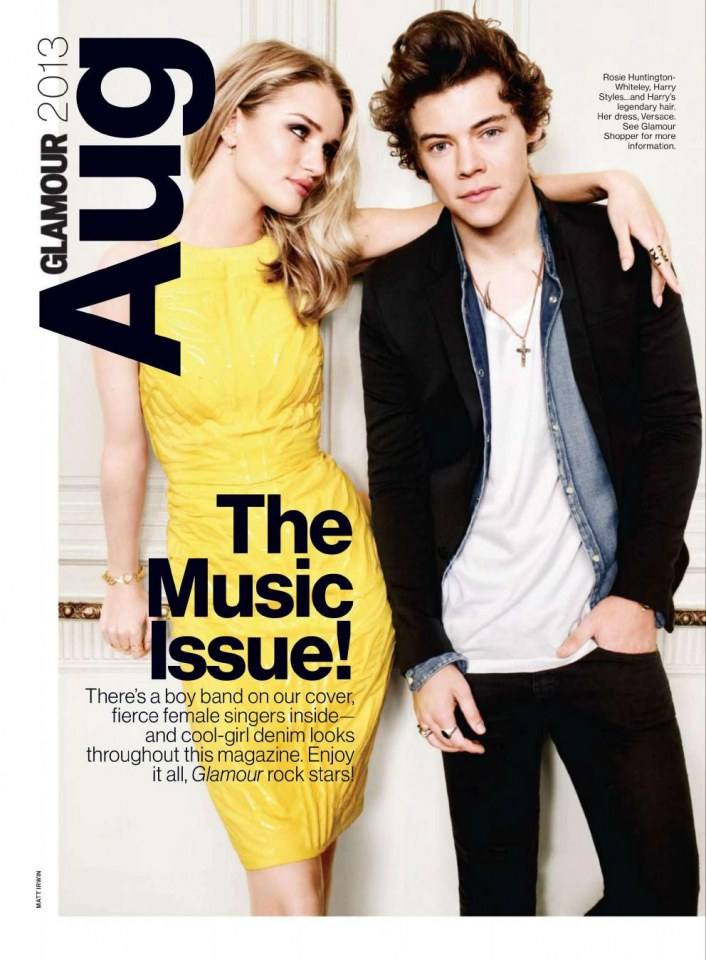 One Direction & Rosie Huntington-Whiteley @ Glamour USA August 2013