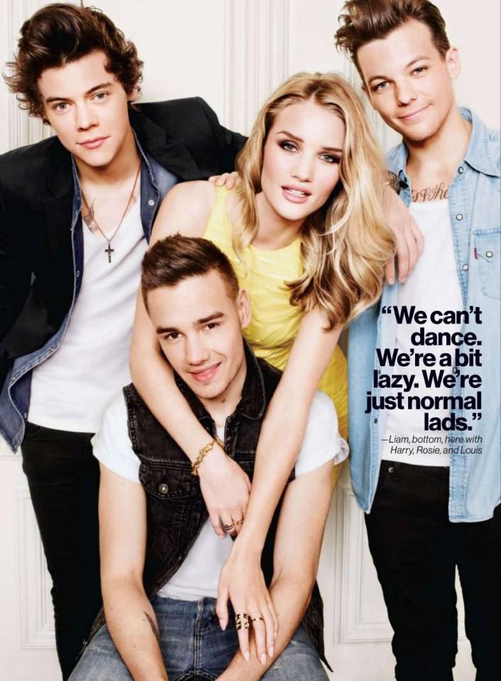 One Direction & Rosie Huntington-Whiteley @ Glamour USA August 2013