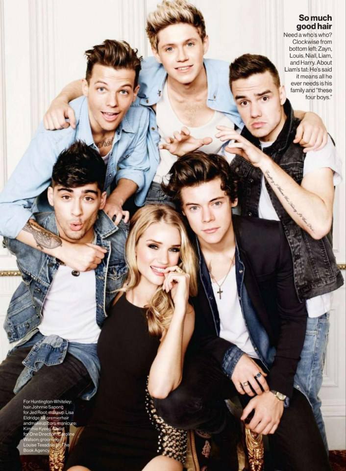 One Direction & Rosie Huntington-Whiteley @ Glamour USA August 2013