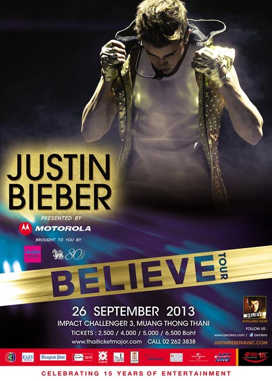 Justin Bieber Believe Tour 2013 26 กันยายนนี้