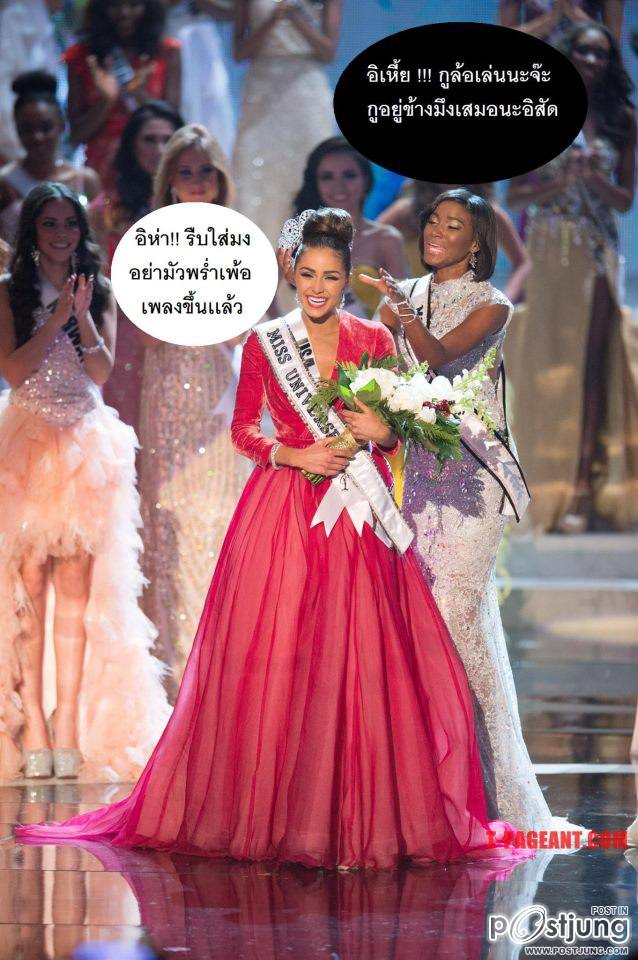 ช่วงนี้ Miss Univers Thailand 2013 กำลังลุ้นชุดประจำชาติ เรามาดูอะไรขำๆ บนเวที Miss Univers 2012 กัน