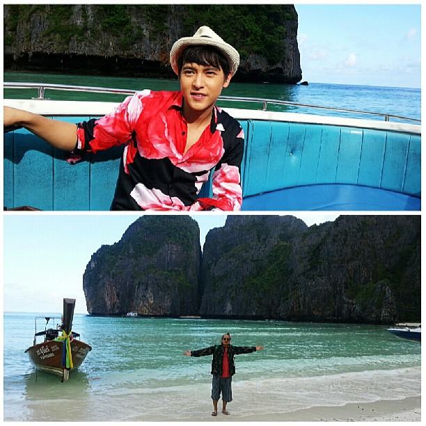 เจมส์ จิรายุ เที่ยวอ่าวมาหยา ในวันฟ้าใส-หาดทรายขาว