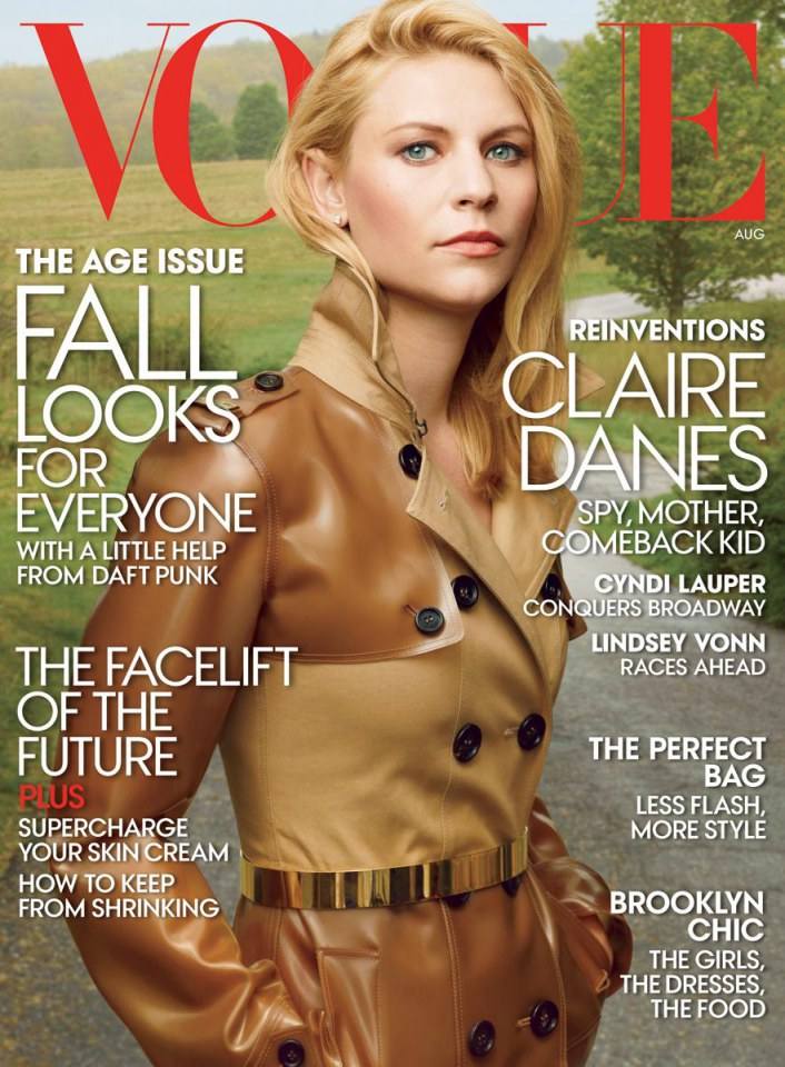 Claire Danes @ Vogue US August 2013