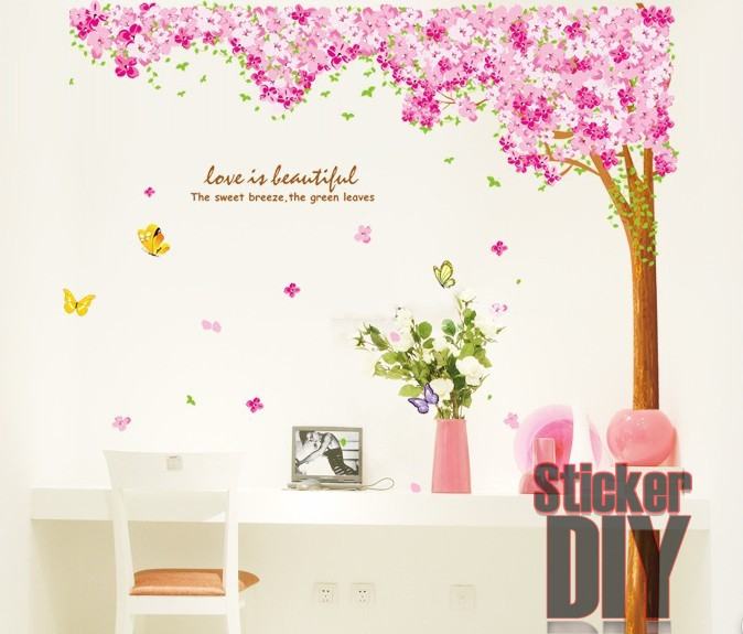 Wall Sticker สติ๊กเกอร์ติดผนังห้อง ลายต้นไม้