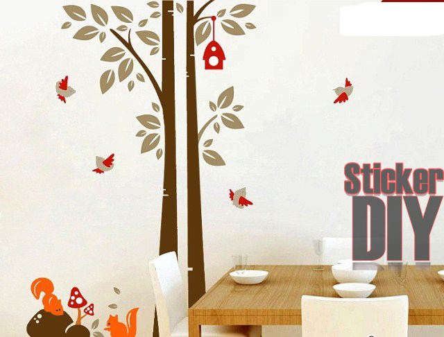 Wall Sticker สติ๊กเกอร์ติดผนังห้อง ลายต้นไม้