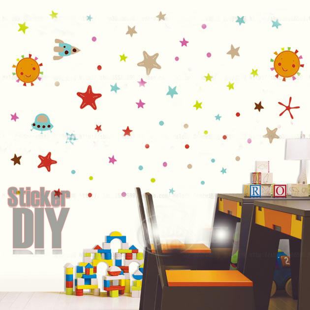 Wall Sticker สติ๊กเกอร์ติดผนังห้อง รูปตัวหนังสือ ลายการ์ตูนเด็ก