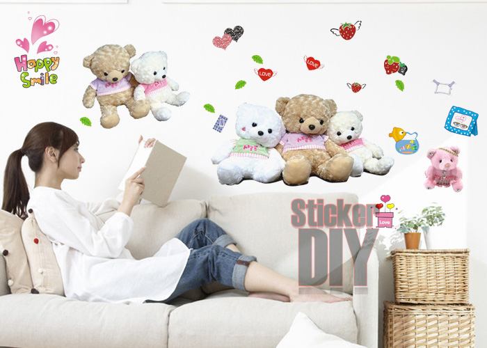 Wall Sticker สติ๊กเกอร์ติดผนังห้อง รูปตัวหนังสือ ลายการ์ตูนเด็ก