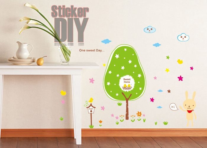 Wall Sticker สติ๊กเกอร์ติดผนังห้อง รูปตัวหนังสือ ลายการ์ตูนเด็ก