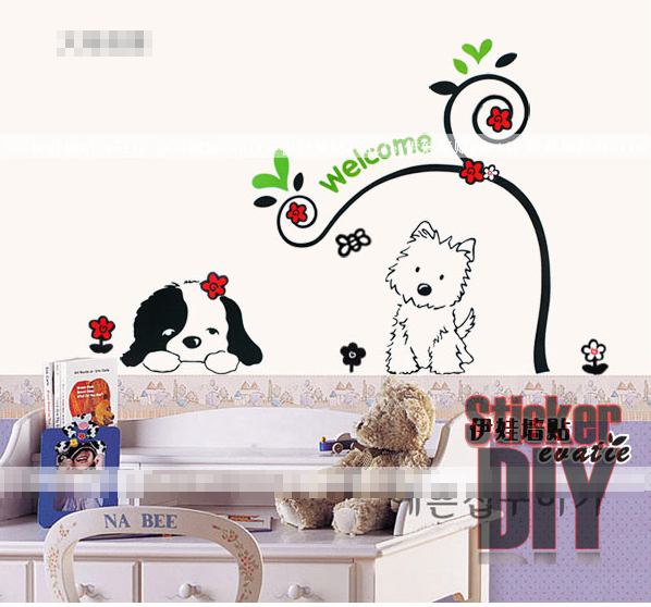 Wall Sticker สติ๊กเกอร์ติดผนังห้อง รูปตัวหนังสือ ลายการ์ตูนเด็ก