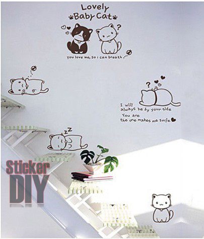 Wall Sticker สติ๊กเกอร์ติดผนังห้อง รูปตัวหนังสือ ลายการ์ตูนเด็ก