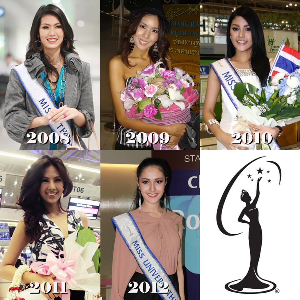 ภาพจำของตัวแทนประเทศไทยในวันเดินทางเข้าร่วมประกวด Miss Universe 2008 - 2012