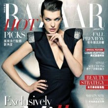 Milla Jovovich @ Harper's Bazaar HK August 2013