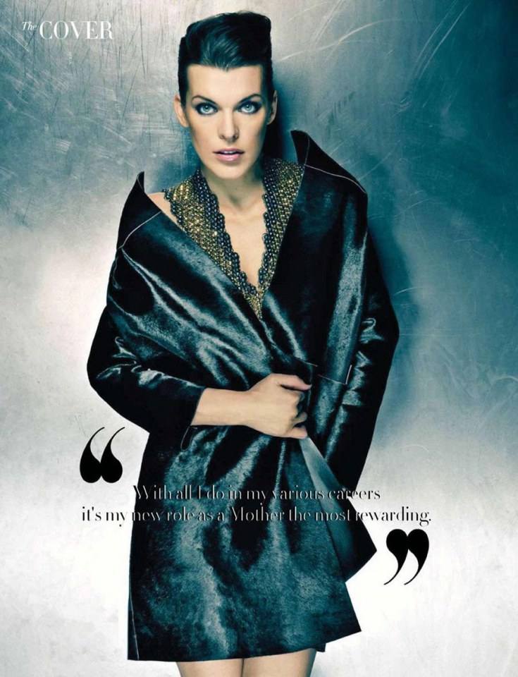 Milla Jovovich @ Harper's Bazaar HK August 2013