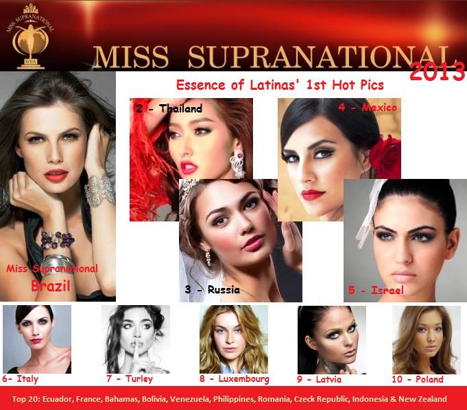 Miss Supranational 2013 : 1st Hot picks By Essence of Latinas