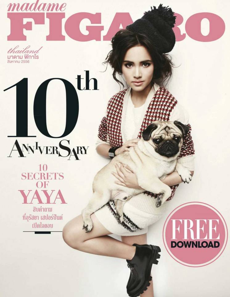 10คำถามที่อุรัสยา เสปอร์บันด์ เปิดใจตอบ @ MADAME FIGARO August 2013