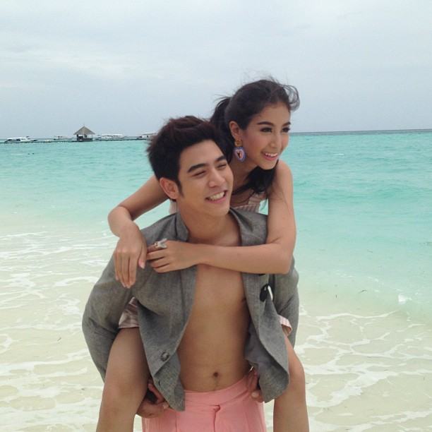 พอร์ช ศรัณย์ & มิ้นต์ ชาลิดา  ถ่ายแบบ ที่ @ maldives