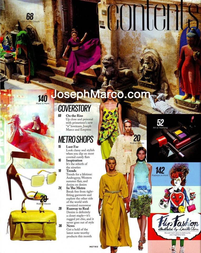 Joseph Marco & Empress @ Metro Magazine July 2013