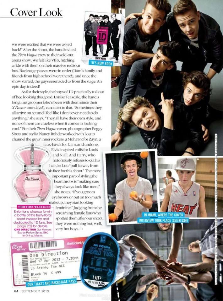 One Direction @ Teen Vogue September 2013