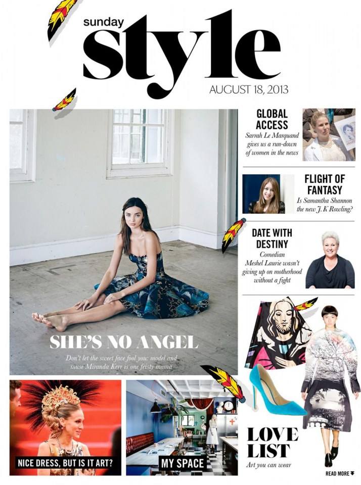 Miranda Kerr @ Sunday Style Magazine August 2013