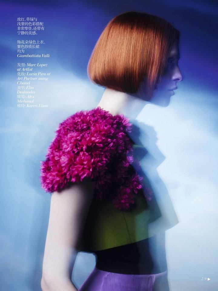 Karen Elson @ Vogue China Collections Autumn/Winter 2013