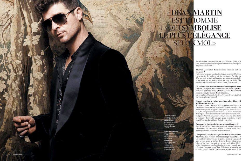 Robin Thicke @ L’Optimum France #56 September 2013