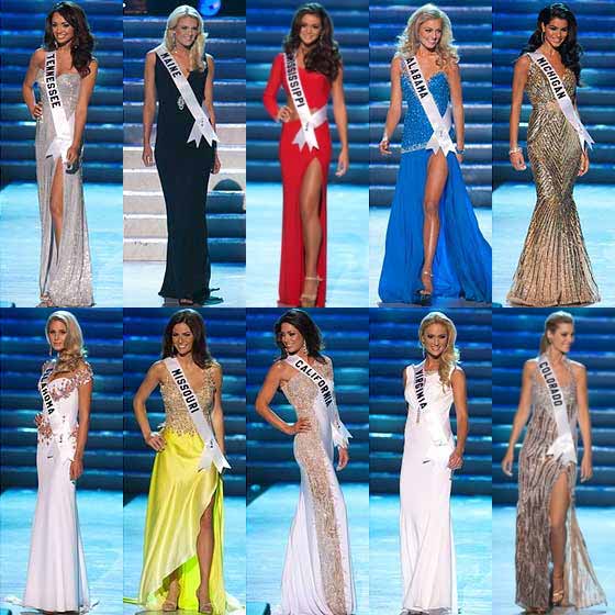 ชุดราตรีในการประกวด Miss U.S.A. แต่ละปี