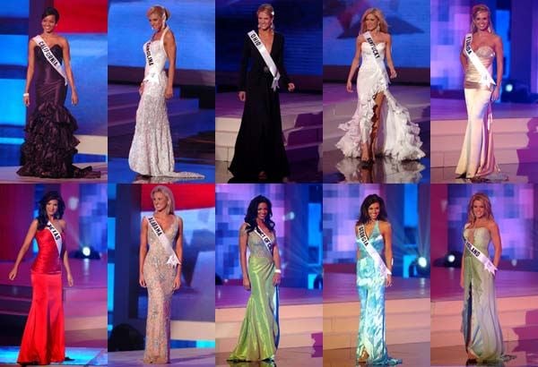 ชุดราตรีในการประกวด Miss U.S.A. แต่ละปี