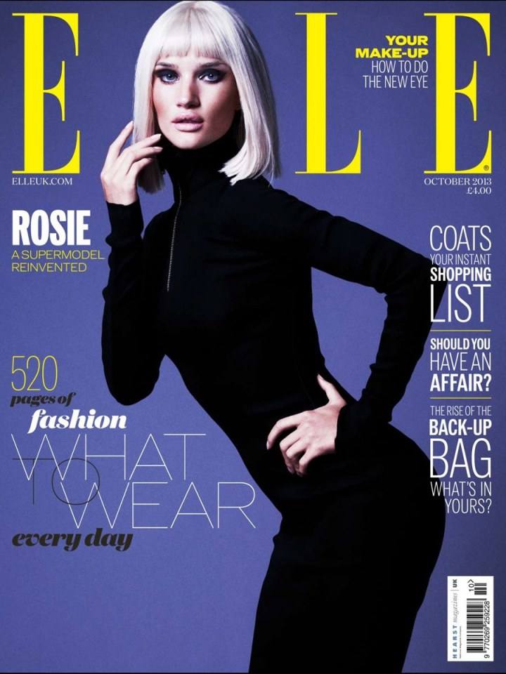 Rosie Huntington-Whiteley @ Elle UK October 2013