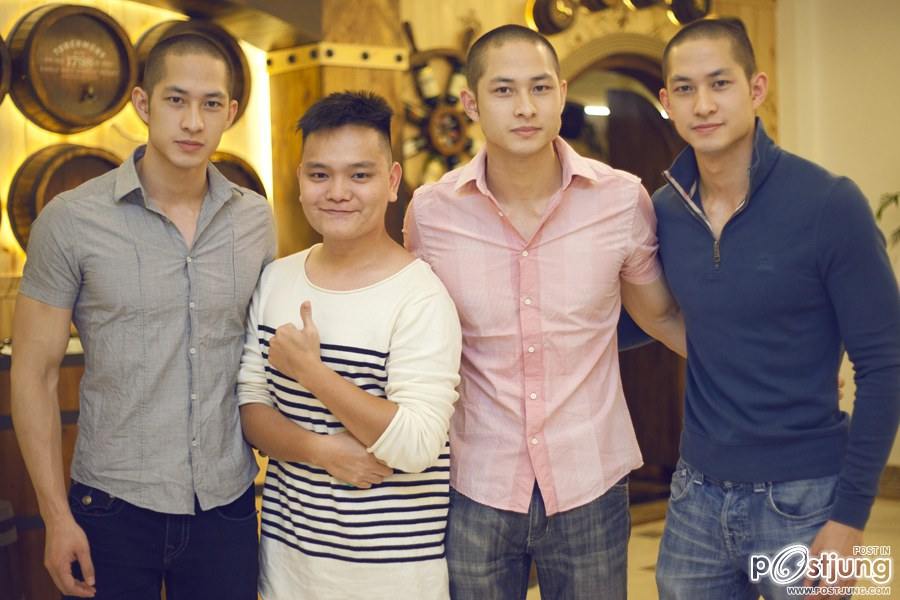 Koolcheng and Yen Trang with Triplets Luu Brothers