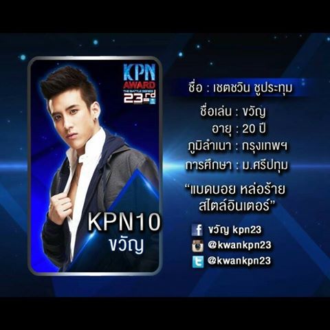 10 คนสุดท้าย KPN2013 คุณเชียร์ใคร??