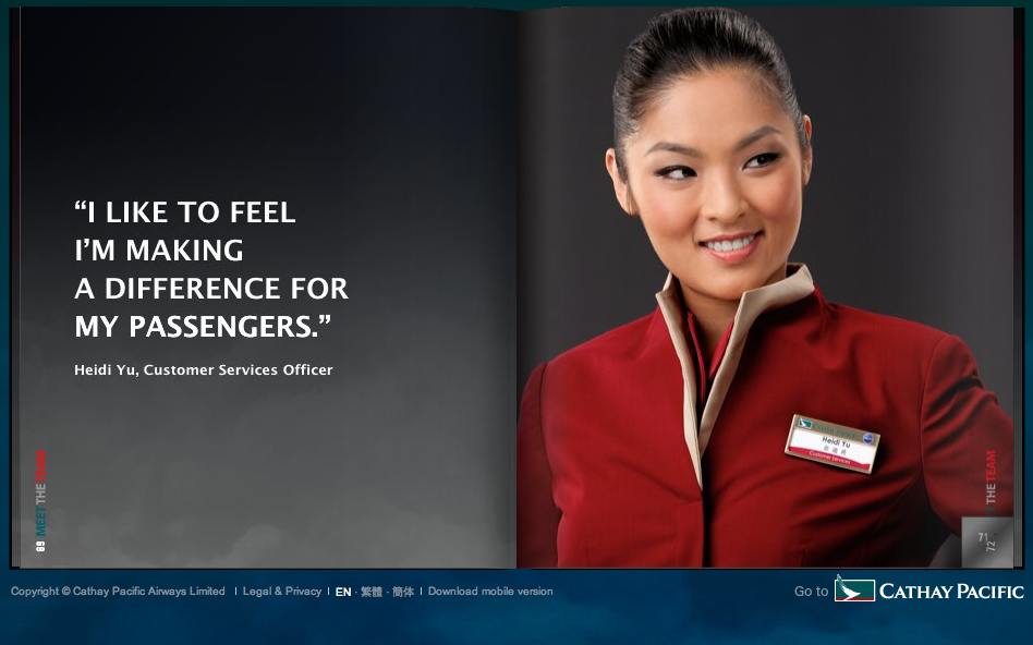 Cathay Pacific สายการบินห้าดาวระดับโลกของฮ่องกง พร้อมชุด uniform สีแดงแจ๊ดสดใส อาจดูเรียบๆแต่ซ่อนเสน่ห์แบบจีนผสมตะวันตกไว้อย่างสมบูรณ์แบบ