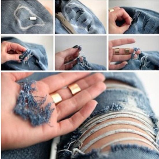 DIY  วิธีทำกางเกงยีนส์ขาด ทำเองได้ ใส่สวยเซอร์