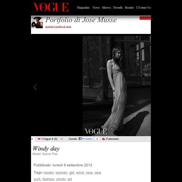 Sarina Thai ในเว็บไซต์ Vogue อิตาลี