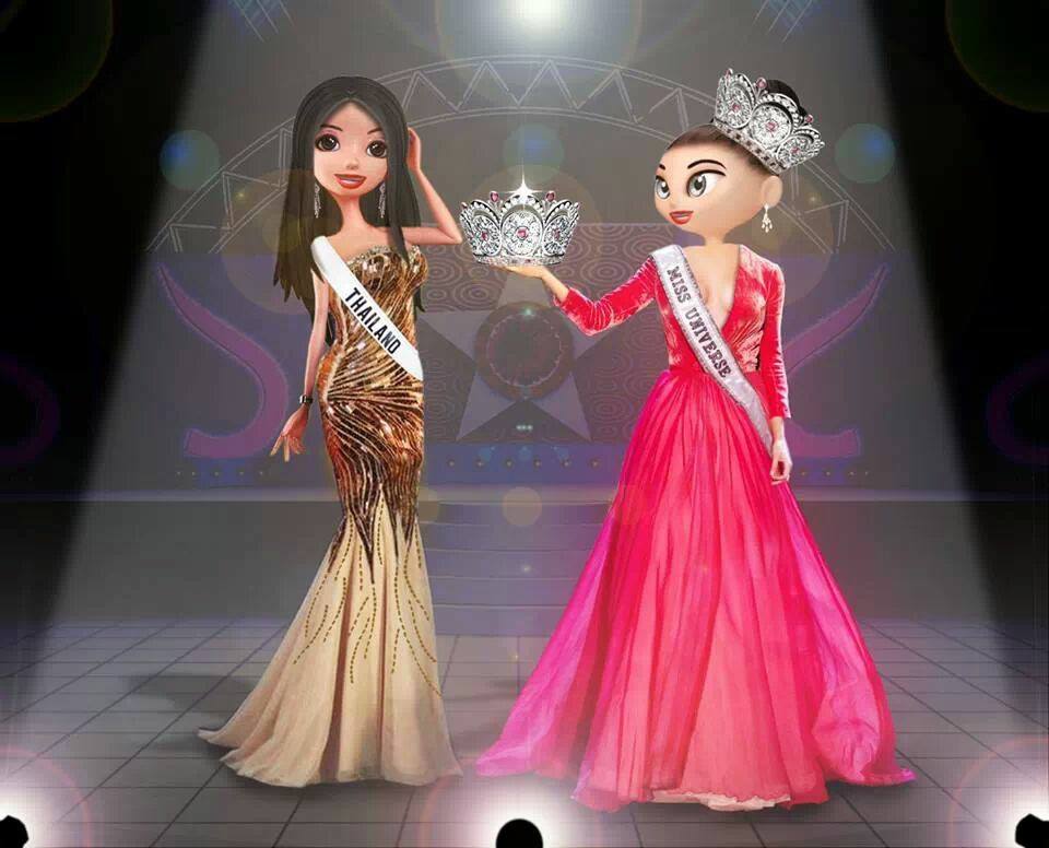 ลิต้า Miss Universe Thailand ในเวอร์ชั่นการ์ตูน