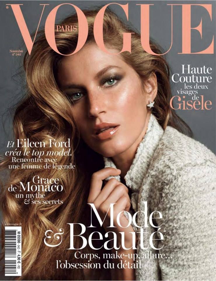 Gisele Bündchen @ Vogue Paris November 2013