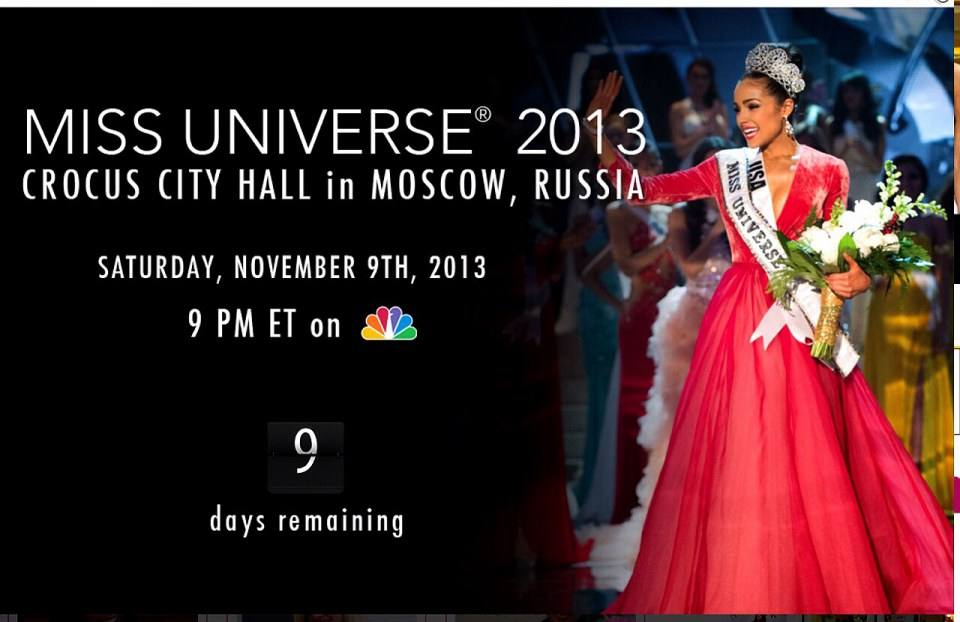 9 Days remaining, November 9th @ 9PM Who will be the next Miss Universe?