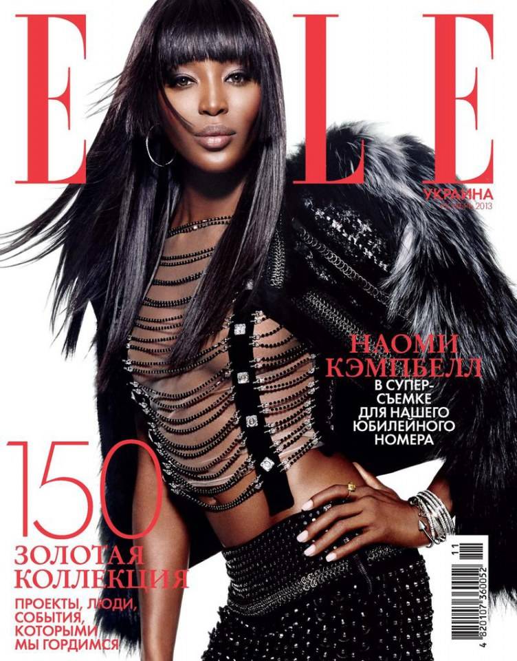 Naomi Campbell @ ELLE Ukraine November 2013