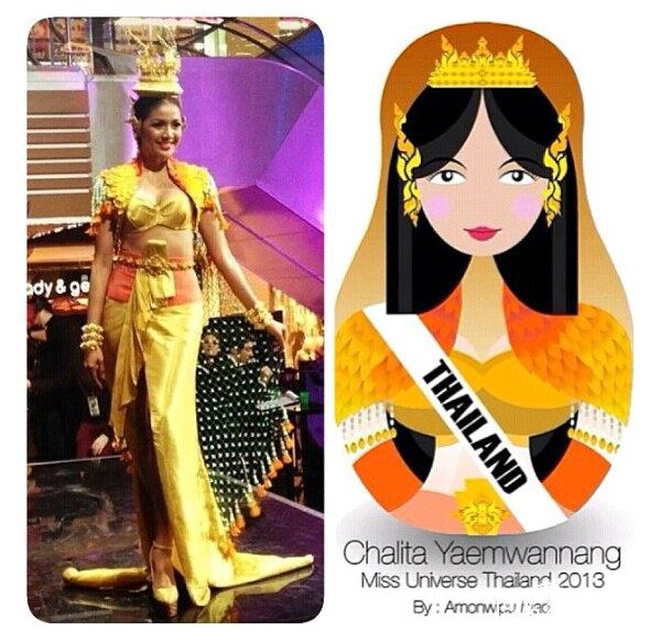 Miss Universe Thailand 2013. National costume in miss univers 2013