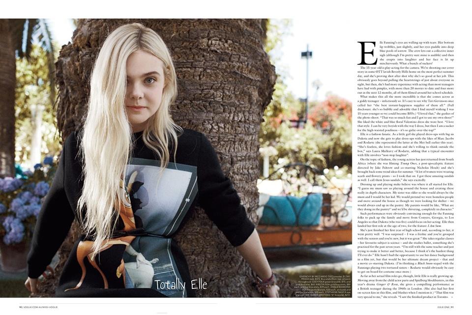 Elle Fanning @ Miss Vogue Australia September 2013