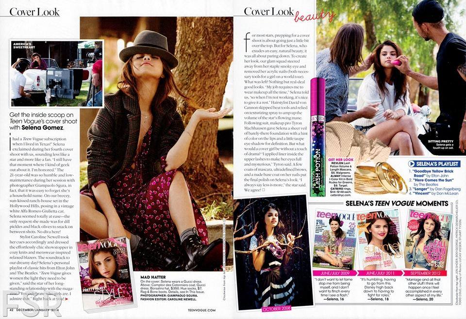 Selena Gomez @ Teen Vogue December 2013